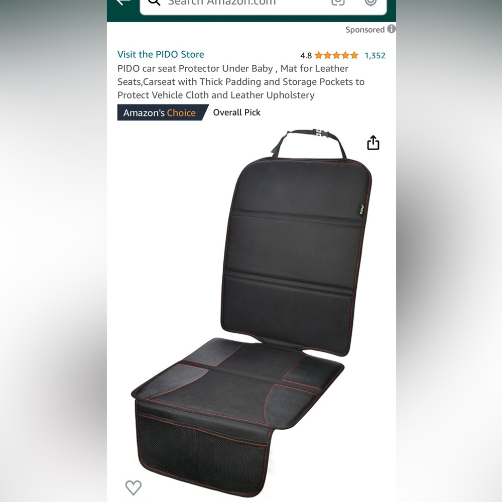 Leather car seat protector for car.